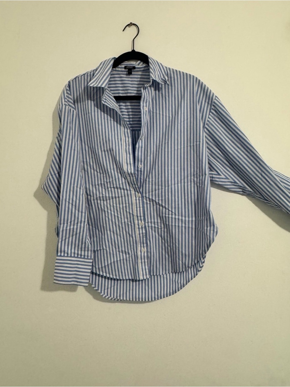 Boyfriend Portofino- Express Blue & White Striped Button-Front Shirt